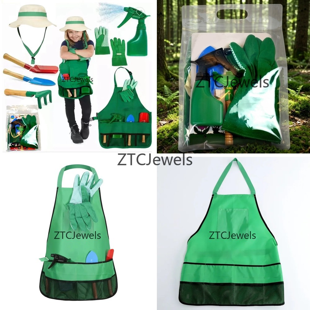 Gardening Tools In - Kids Garden Apron Tool Set with