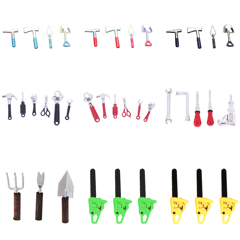Gardening Tools Bag - 3/4/5/6Pcs Dollhouse Miniature Repair Kits Accessories