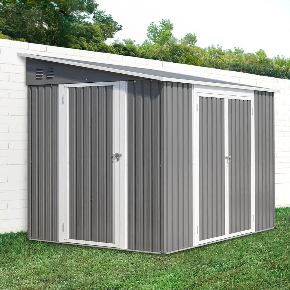 Gardening Tools In - 8ft x 6ft Outdoor Metal Storage