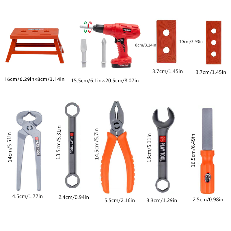 38pcs/39PCS/42PCS Toy Tool Box - огляд і ціна Gardening Tools For 3 Year Old
