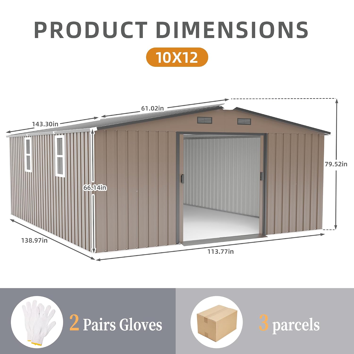 10x12 FT Outdoor Storage Shed, - огляд і ціна Gardening Tools In