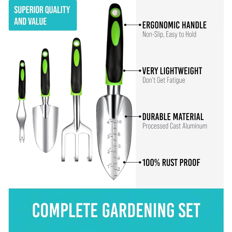 9 Pcs Ergonomic Garden Tool Se - огляд і ціна Gardening Tools Bag