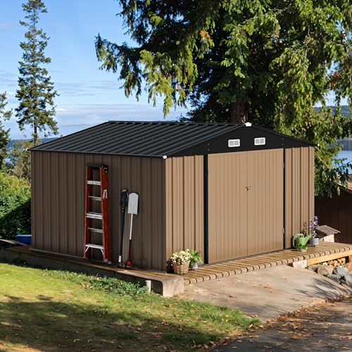 10x10 FT Outdoor Storage Shed, - огляд і ціна Gardening Tools In