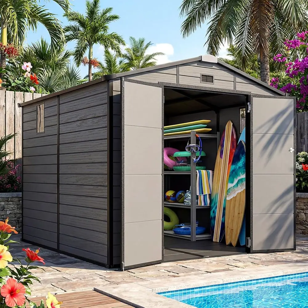 8x8 Outdoor Storage Shed with  - огляд і ціна Gardening Tools In