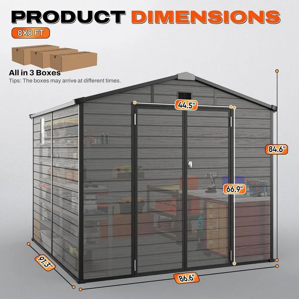 8x8 Outdoor Storage Shed with  - огляд і ціна Gardening Tools In
