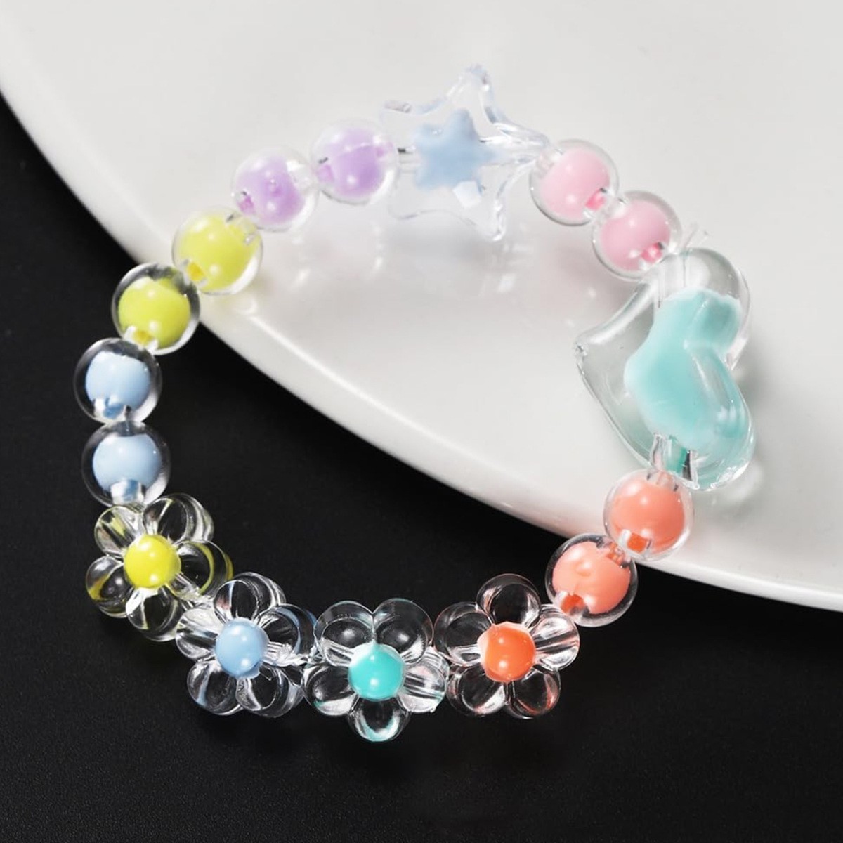 174pcs/Box Heart Acrylic Beads - огляд і ціна Gardening Tools Diy