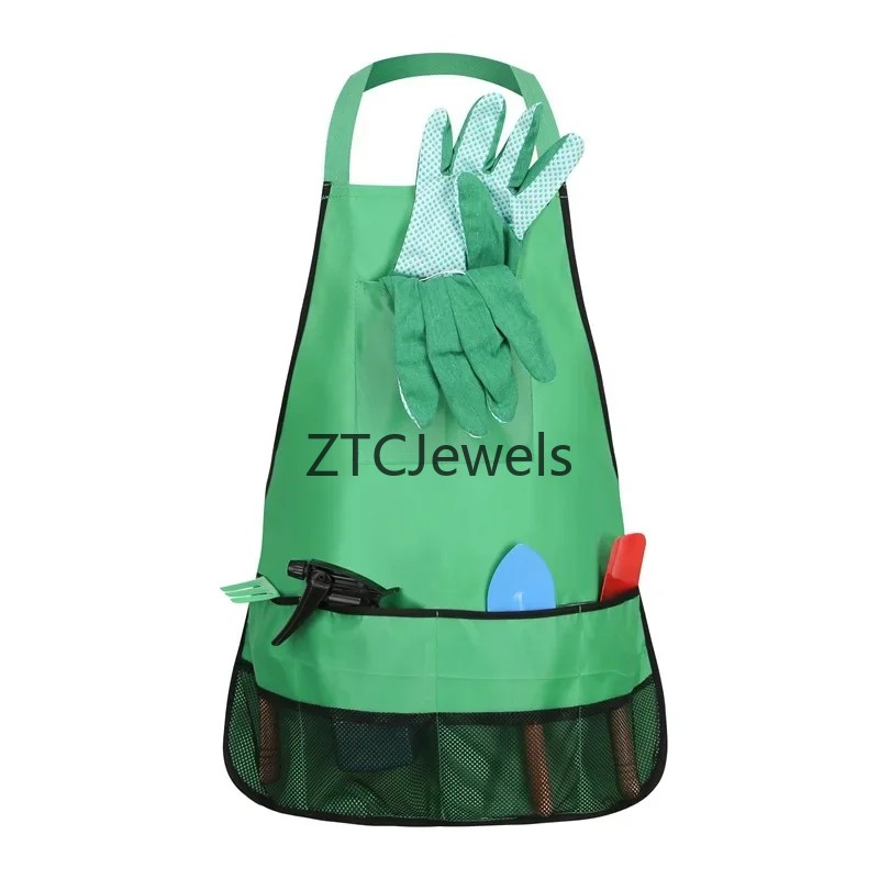 Kids Garden Apron Tool Set wit - огляд і ціна Gardening Tools In