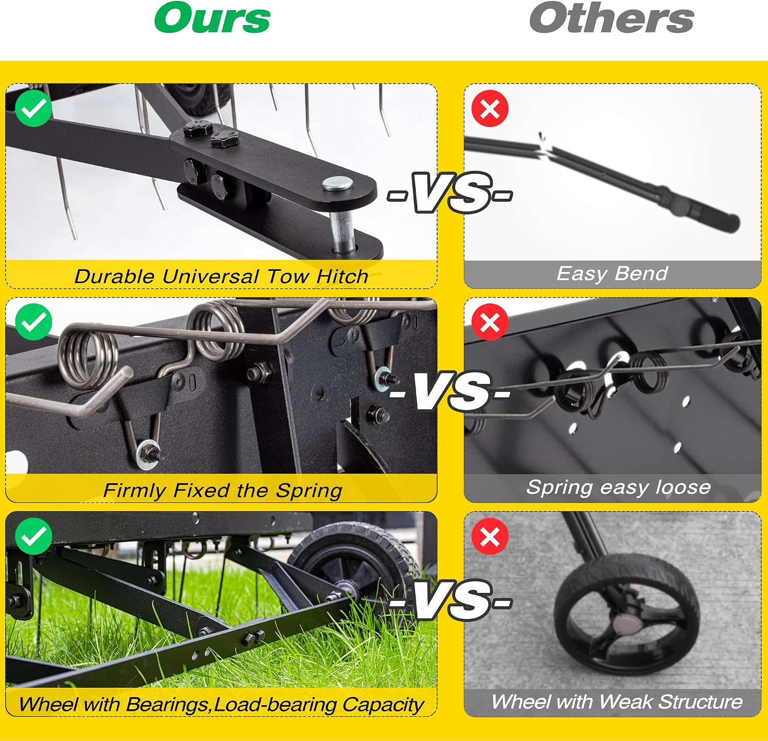Tow Behind Lawn Dethatcher Rak - огляд і ціна Gardening Tools Lawn Mower