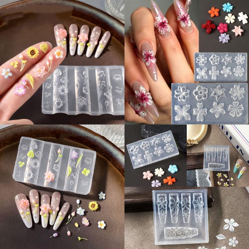 New Flower Nail Art Mold 3D Si - огляд і ціна Gardening Tools Diy