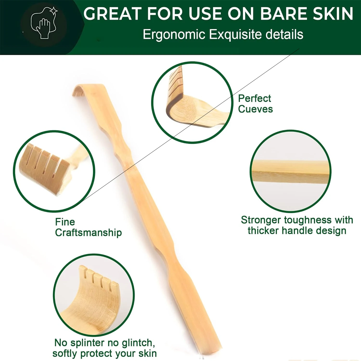 Bamboo Back Scratcher – Natura - огляд і ціна Gardening Tools Long Handle