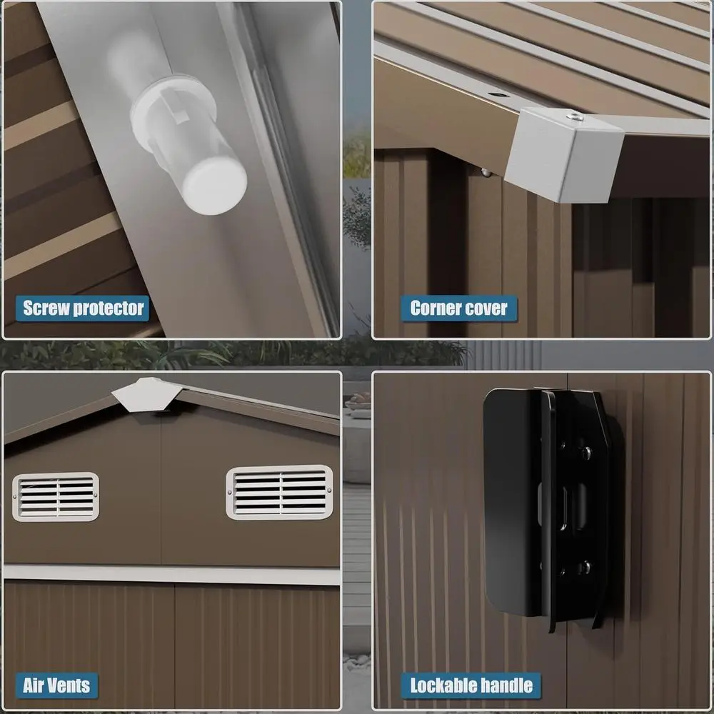 10T x 8T Outdoor Metal Storage - огляд і ціна Gardening Tools In