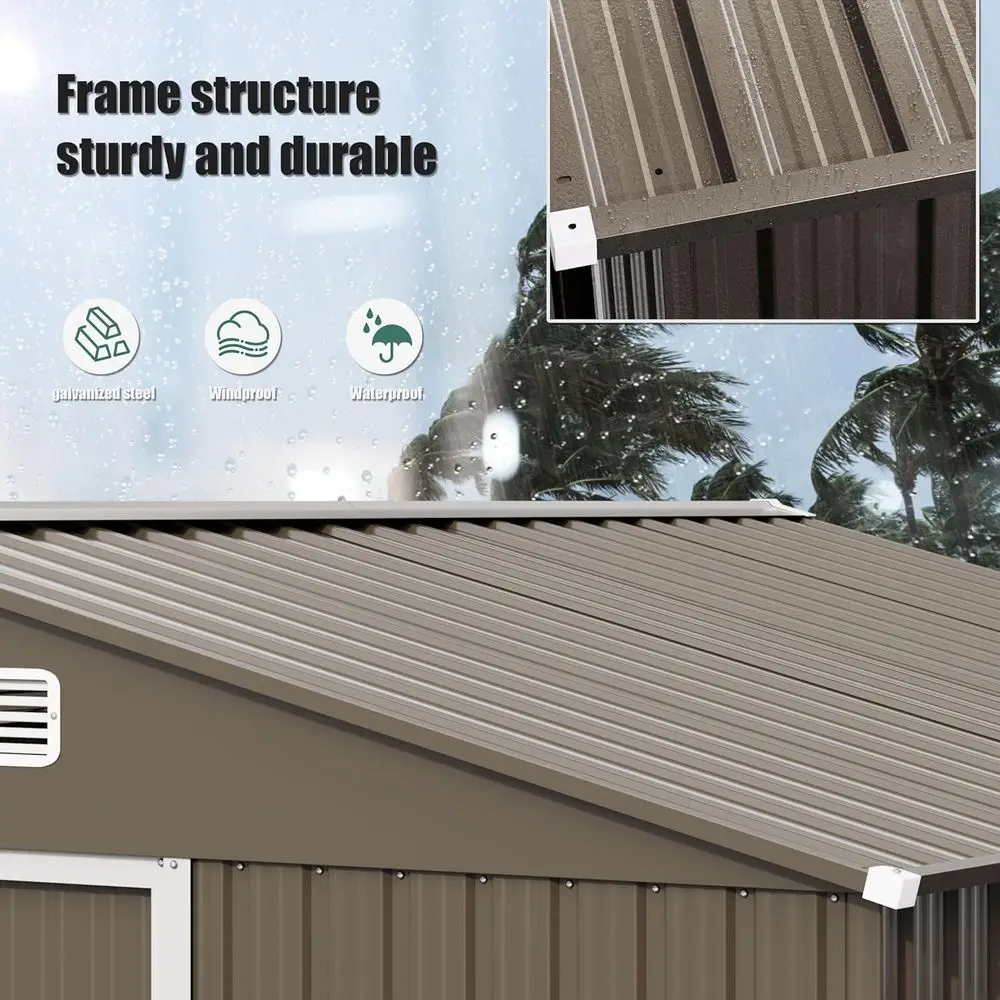 10T x 8T Outdoor Metal Storage - огляд і ціна Gardening Tools In