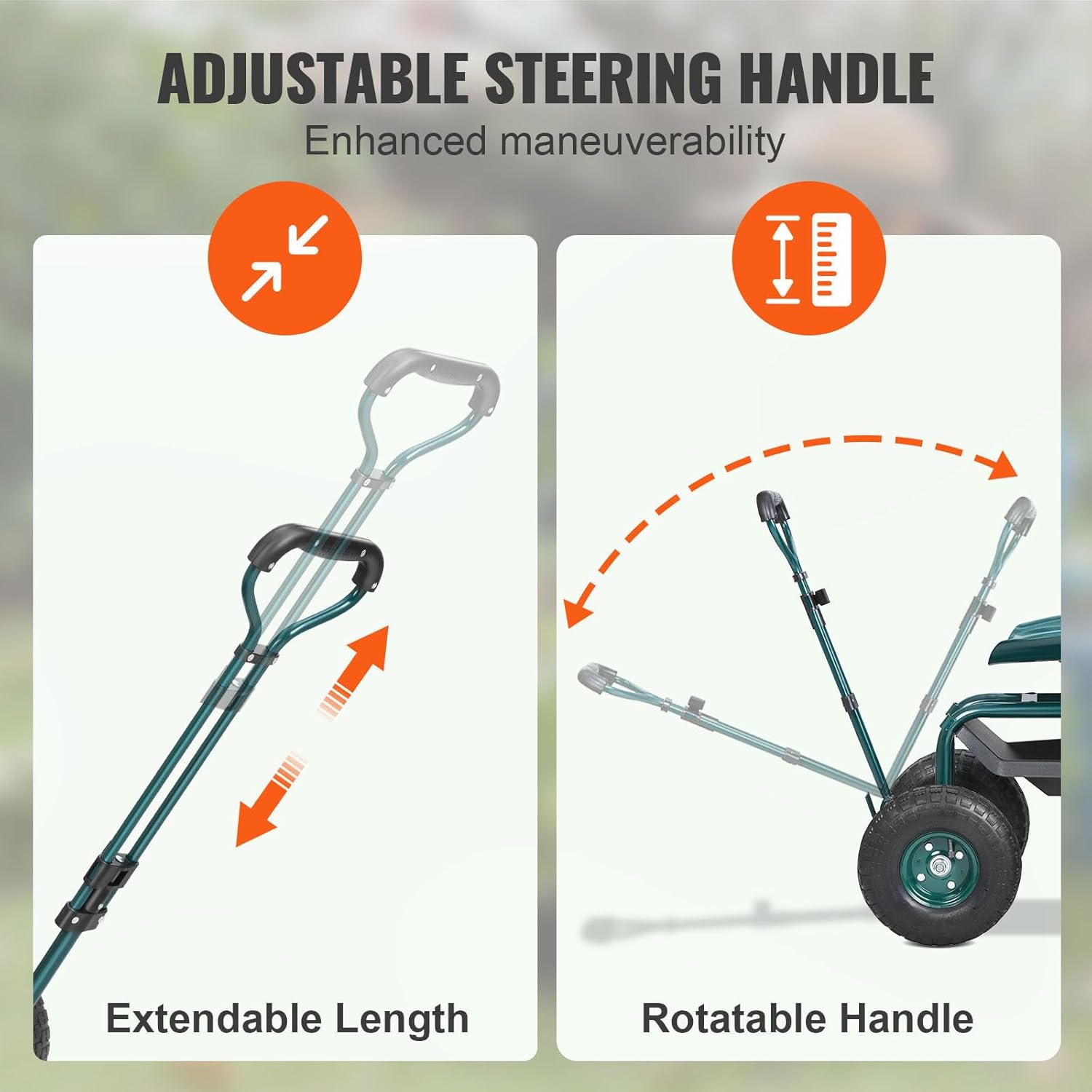 Garden Cart Rolling Workseat w - огляд і ціна Gardening Tools Uses