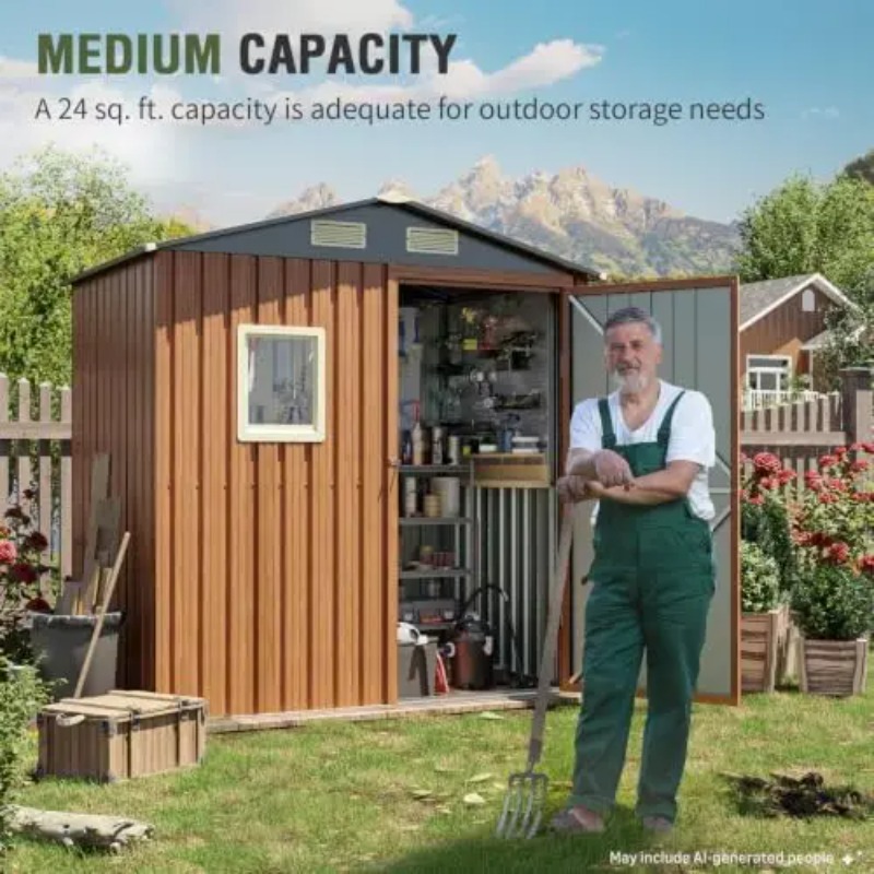 Outdoor Storage Shed 6x4 Ft, L - огляд і ціна Gardening Tools In
