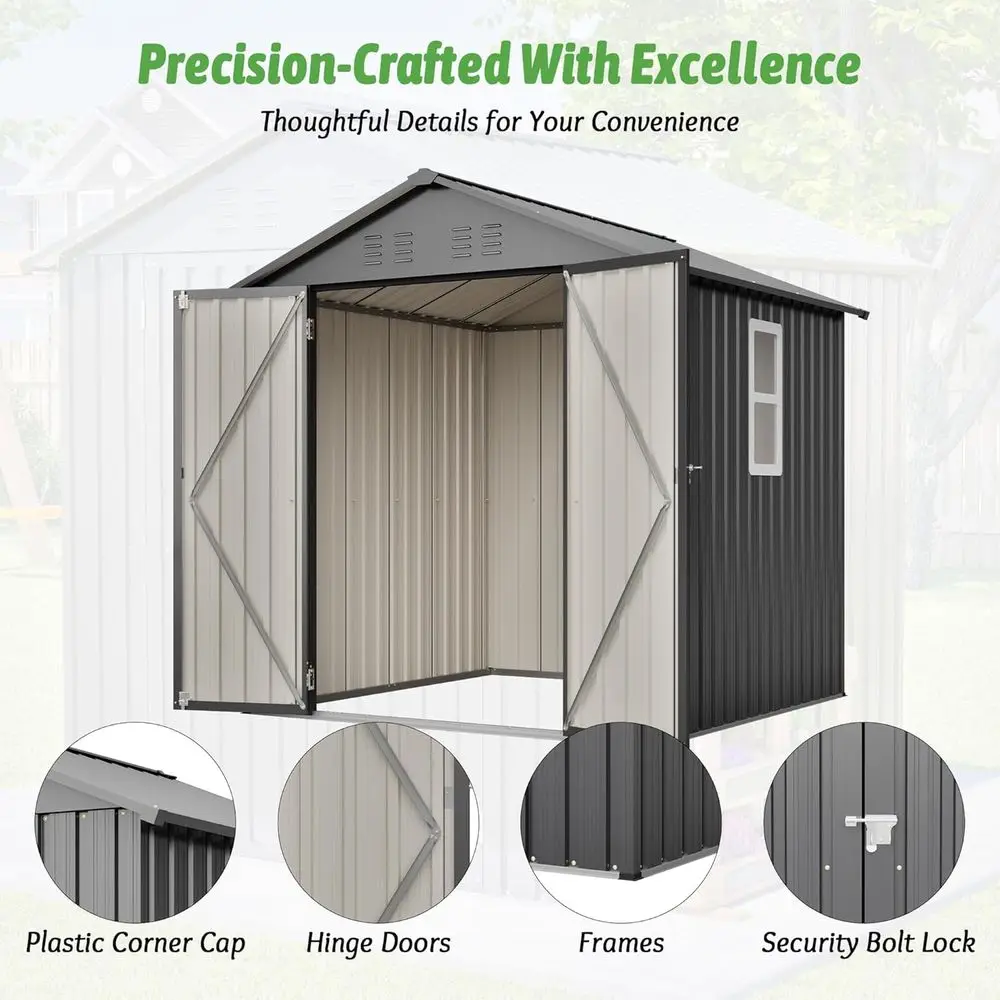 6x6 Galvanized Steel Outdoor S - огляд і ціна Gardening Tools In