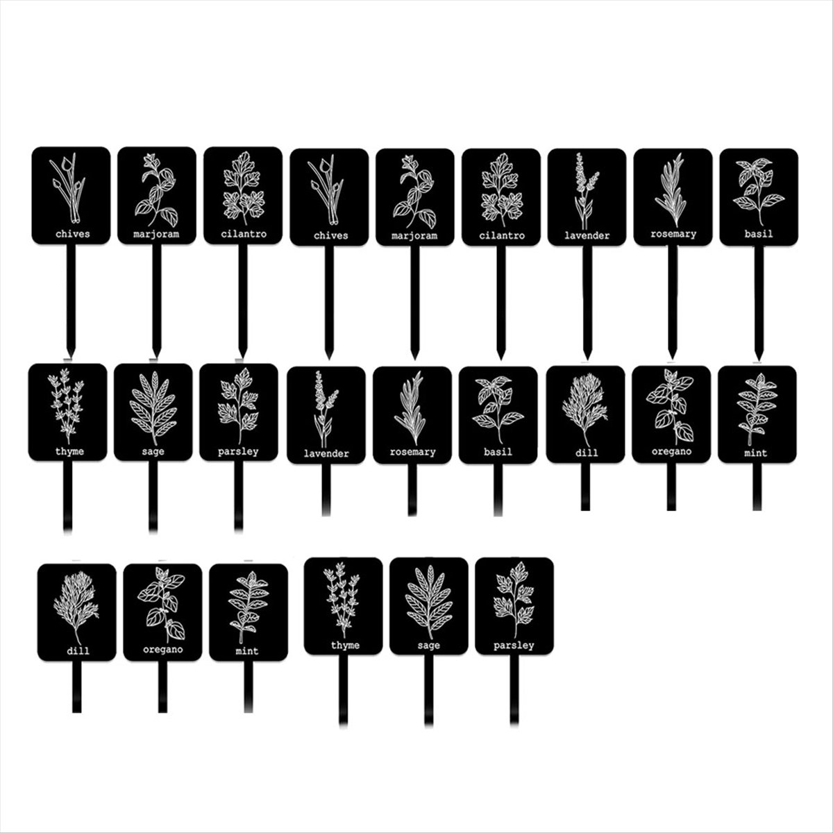 AA14 24Pcs Acrylic Plant Label - огляд і ціна Gardening Tools Names